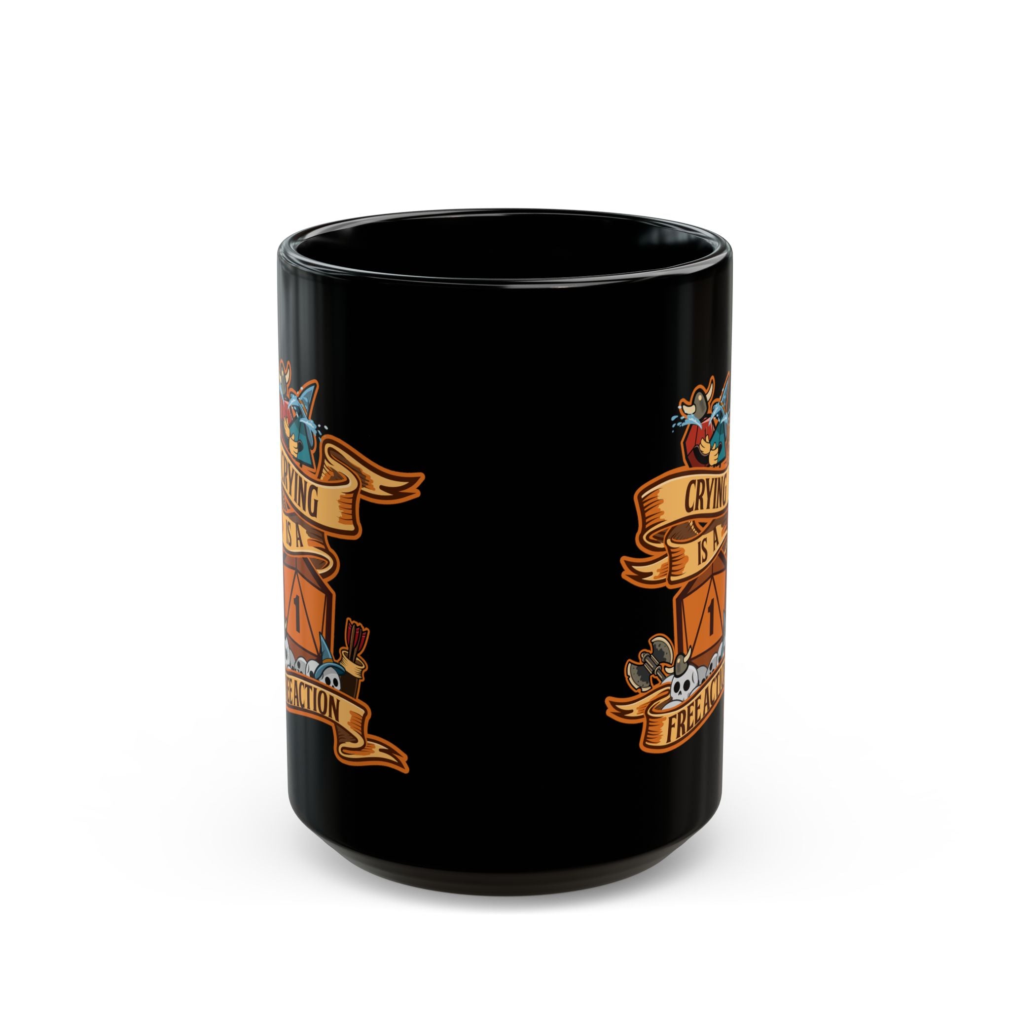Dnd mug, Crying is a Free action mug. Funny dungeon master gift, role playing RPG mug. 11/15 oz coffee mug.