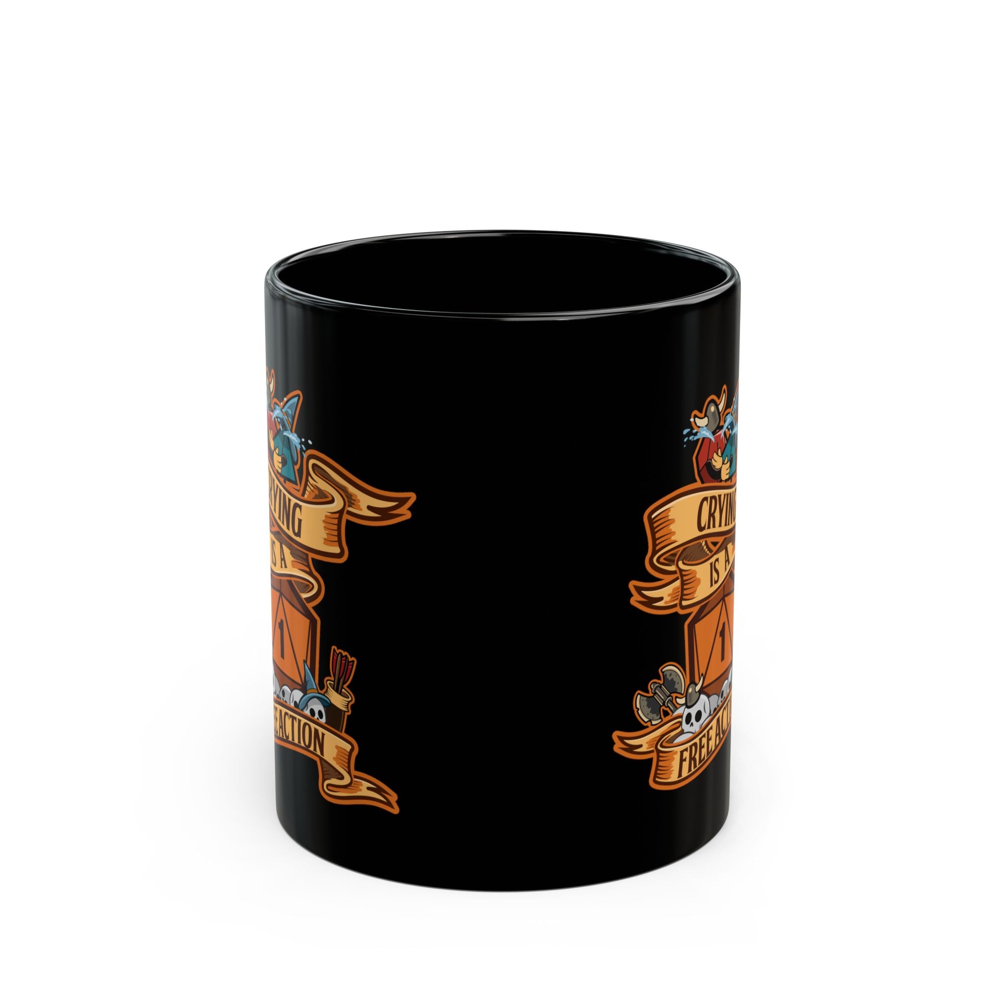 Dnd mug, Crying is a Free action mug. Funny dungeon master gift, role playing RPG mug. 11/15 oz coffee mug.