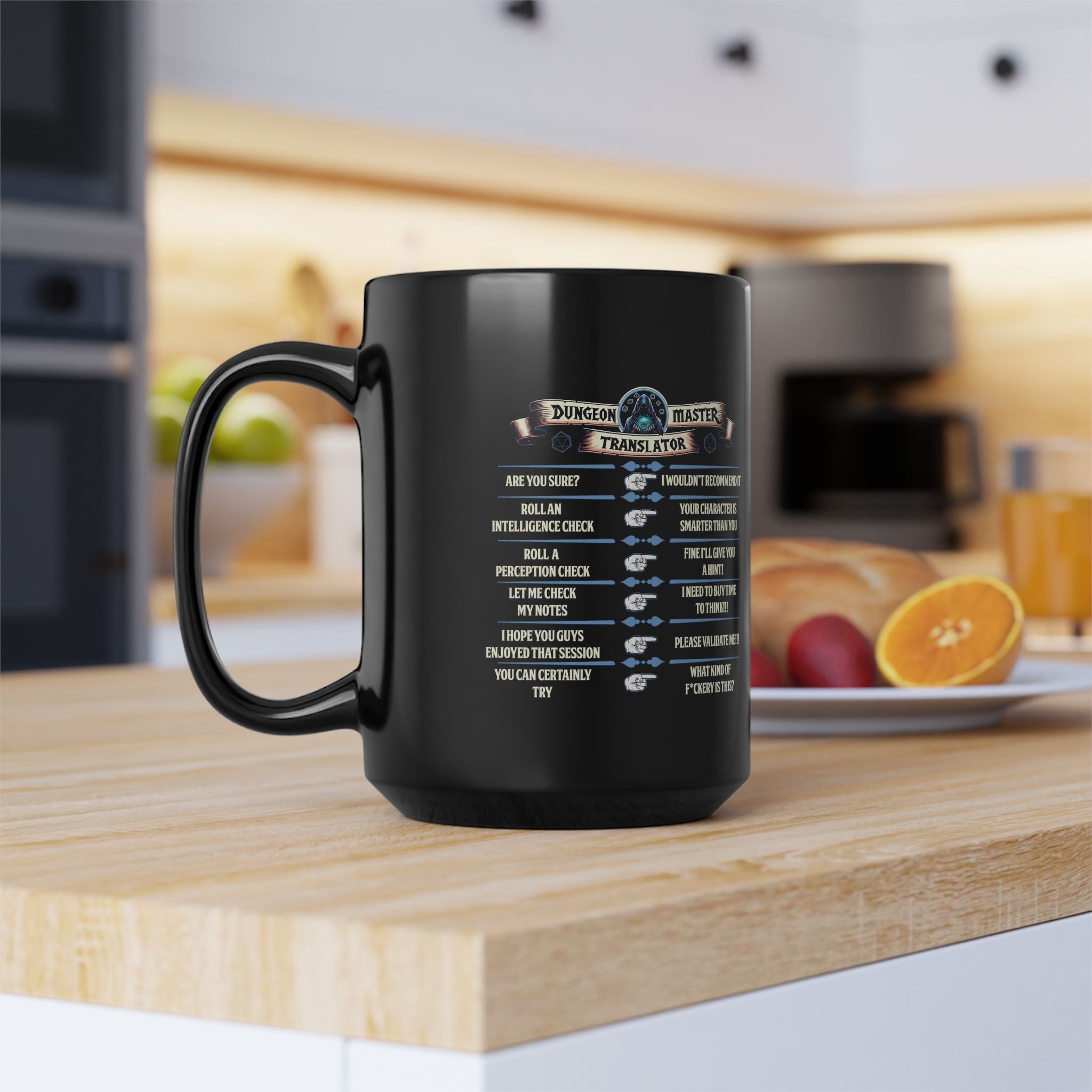Dungeon Master funny mug. Dnd Mug, Dm translator, RPG game Mug, tabletop games mug. Role playing mug