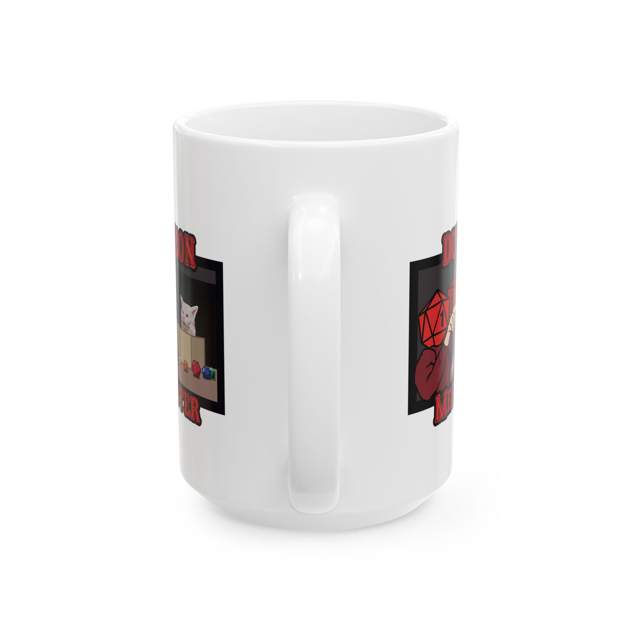 Dnd mug, Funny Critical Fail Yelling at Cat Meme. Dungeon Meowster for Cat Lover, Dungeon master rpg, tabletop 11/15 oz coffee mug