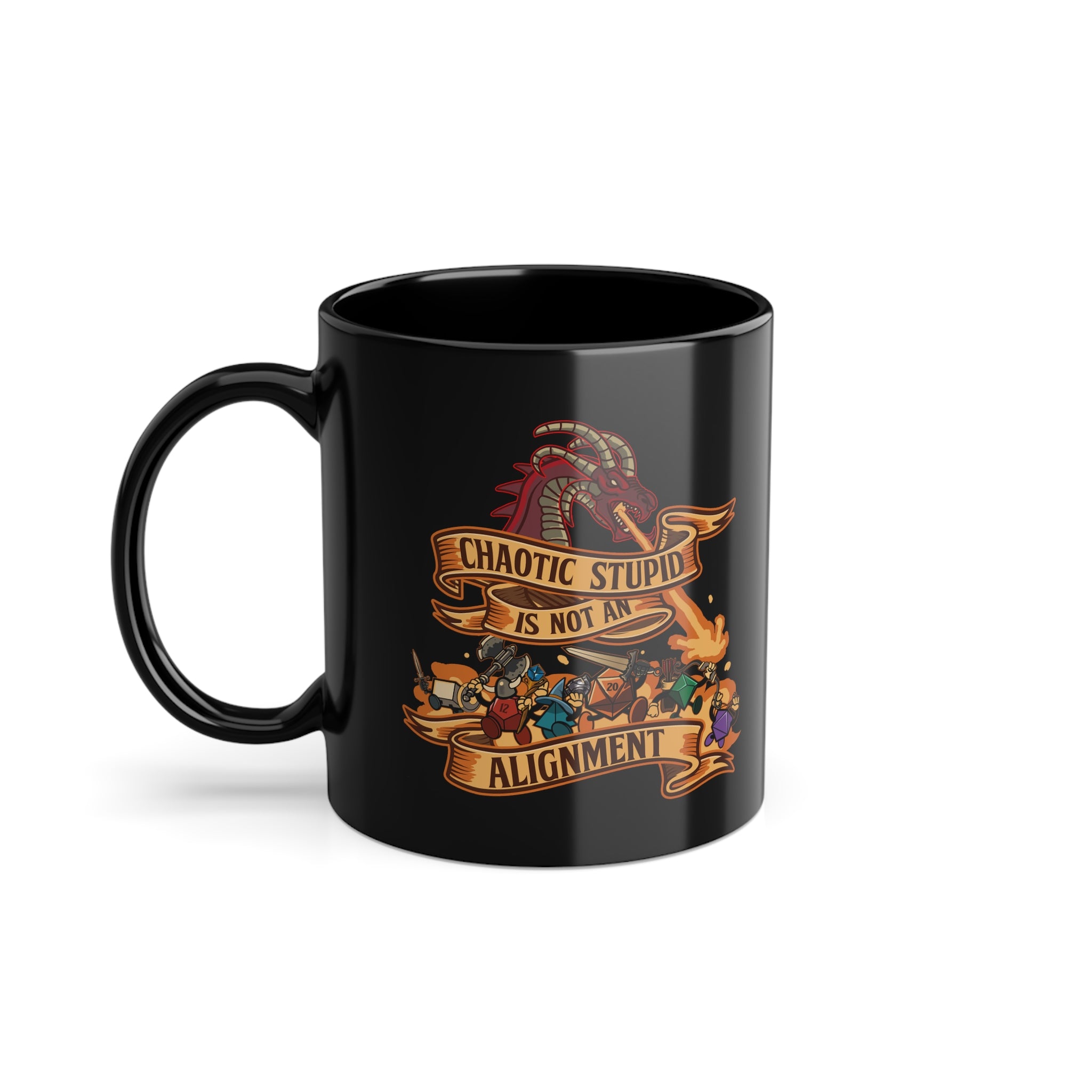 Chaotic Stupid not an Alignment - Germany - Black Coffee Cup, 11oz