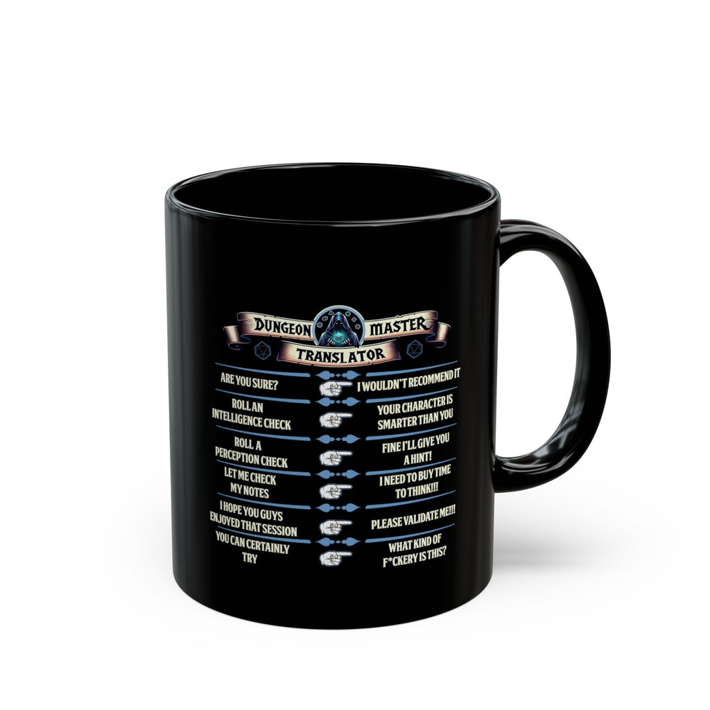 Dungeon Master funny mug. Dnd Mug, Dm translator, RPG game Mug, tabletop games mug. Role playing mug