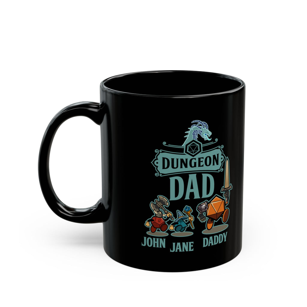 Custom DnD mug. Dungeon Dad, daddy. For Father, Dungeon dragons, Personalize with your name and your kids. Select classes. 11/15 coffee mug
