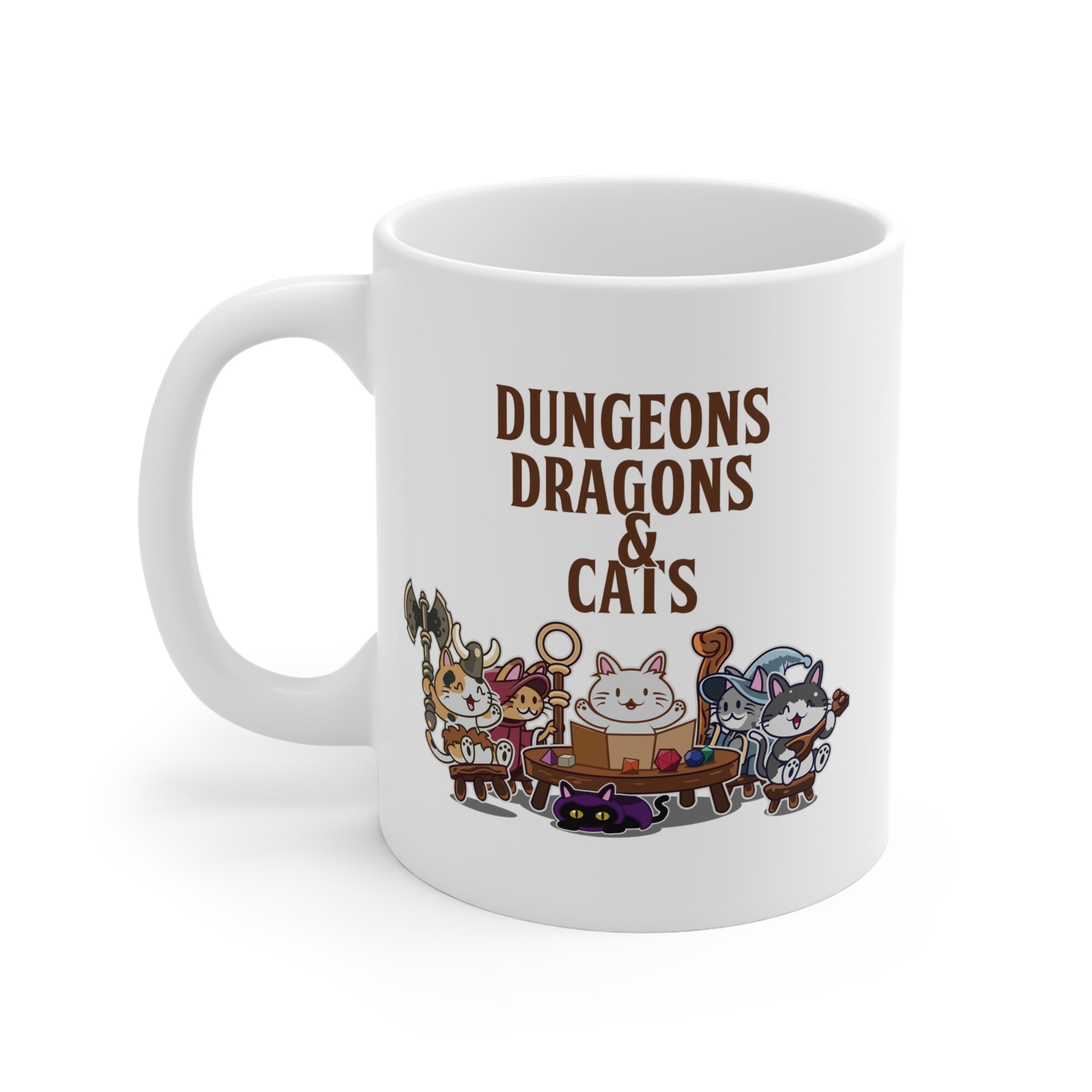 Dnd Shirt, Dungeons and Bunnies, cute rabbit roleplaying, tabletop RPG Ceramic Mugs (11oz\15oz)
