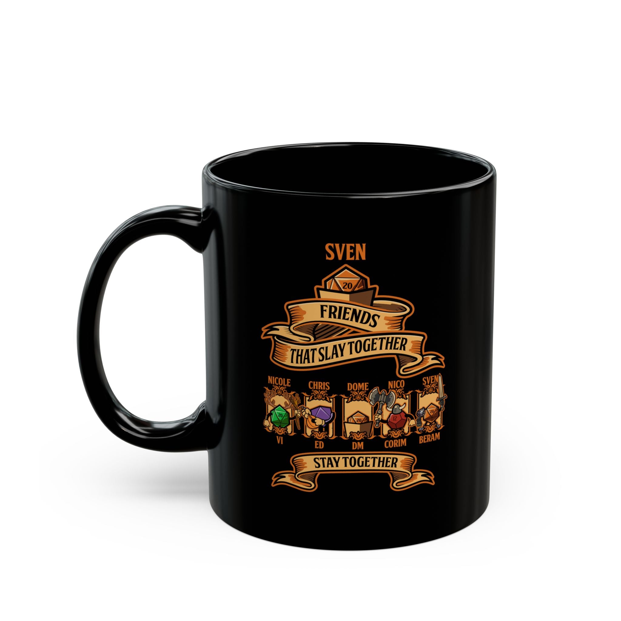 Friends that slay - Skowrton, Sven - Black Mug (11oz, 15oz)