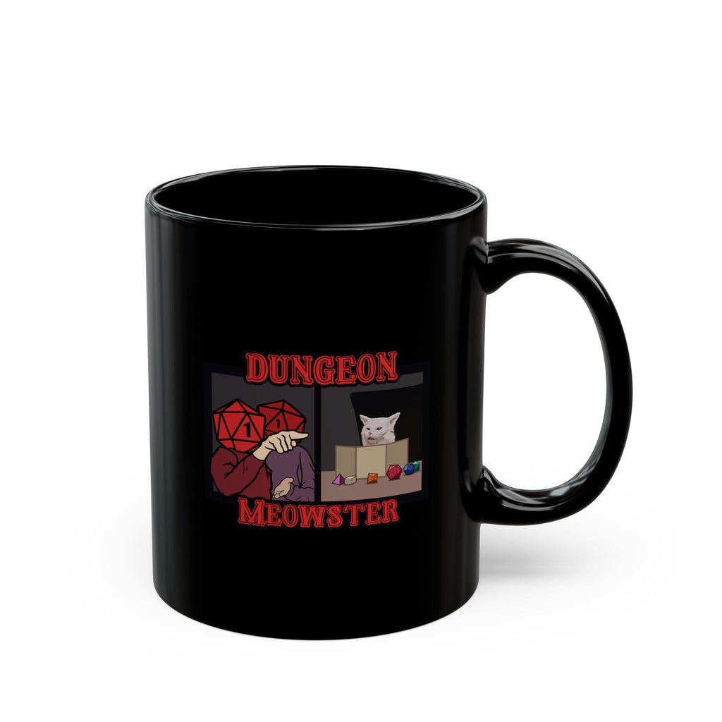 Yelling at Cat mem, Dungeon Meowster. Critical Fail ----- UK Black Mug (11oz, 15oz)