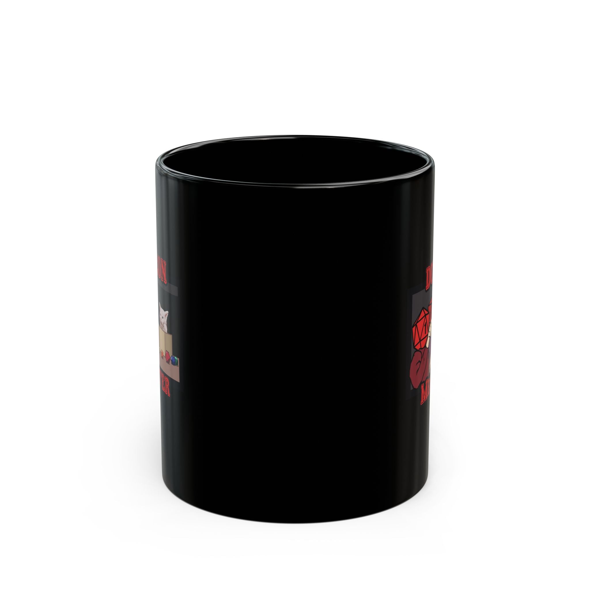 Yelling at Cat mem, Dungeon Meowster. Critical Fail ----- UK Black Mug (11oz, 15oz)