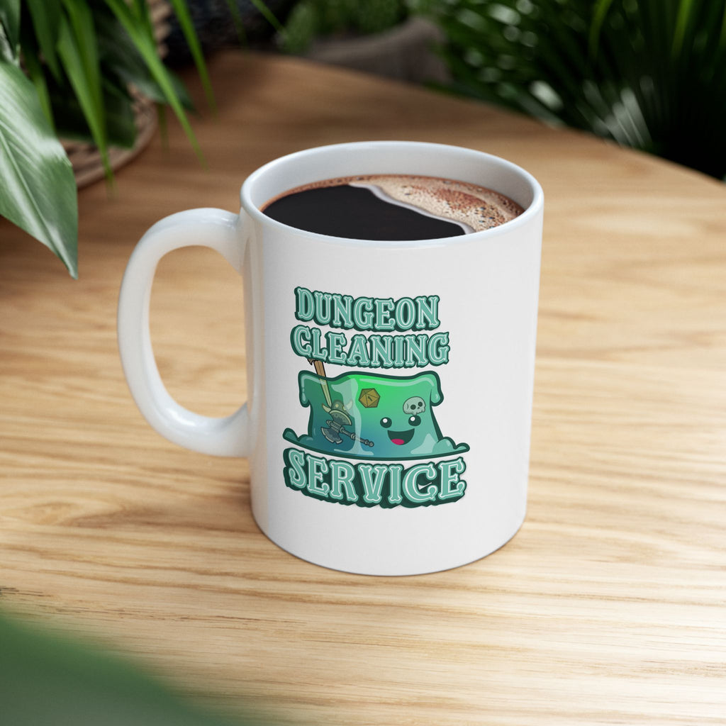 Cute Gelatinous Cube Mug. Dungeon Cleaning Service Dnd Mug. Role playing rpg Mug, funny dungeon dragon Mug.