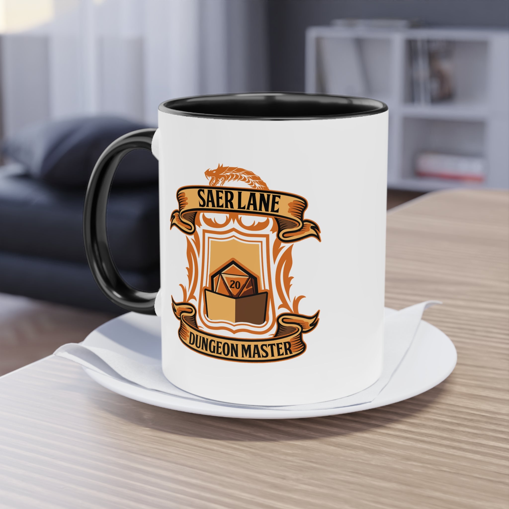 Dungeon Master/Saer Lane Two-Tone Coffee Mug, 11oz