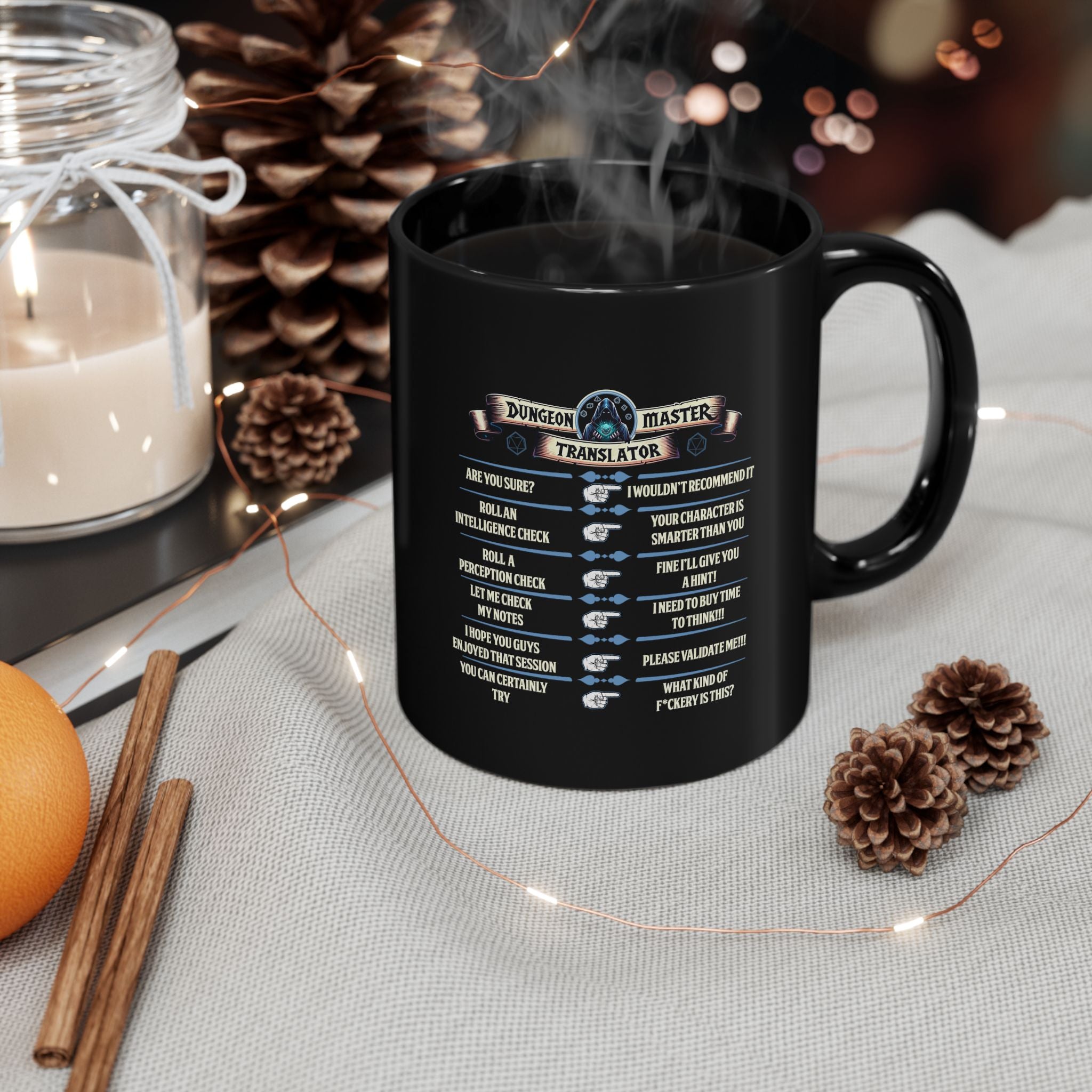 Dungeon Master funny mug. Dnd Mug, Dm translator, RPG game Mug, tabletop games mug. Role playing mug