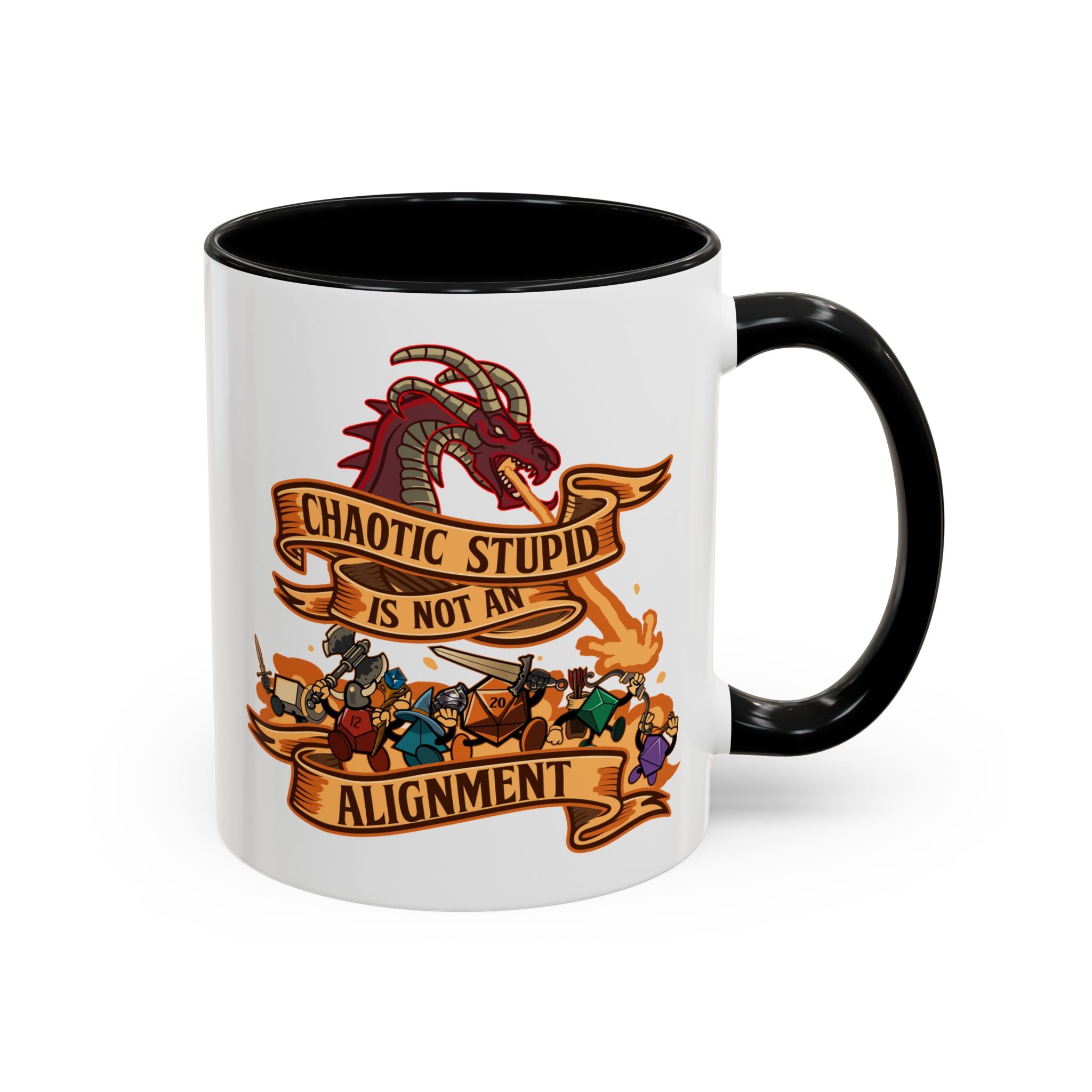 Chaotic Stupid is not an alignment - UK - Accent Coffee Mug (11 oz)