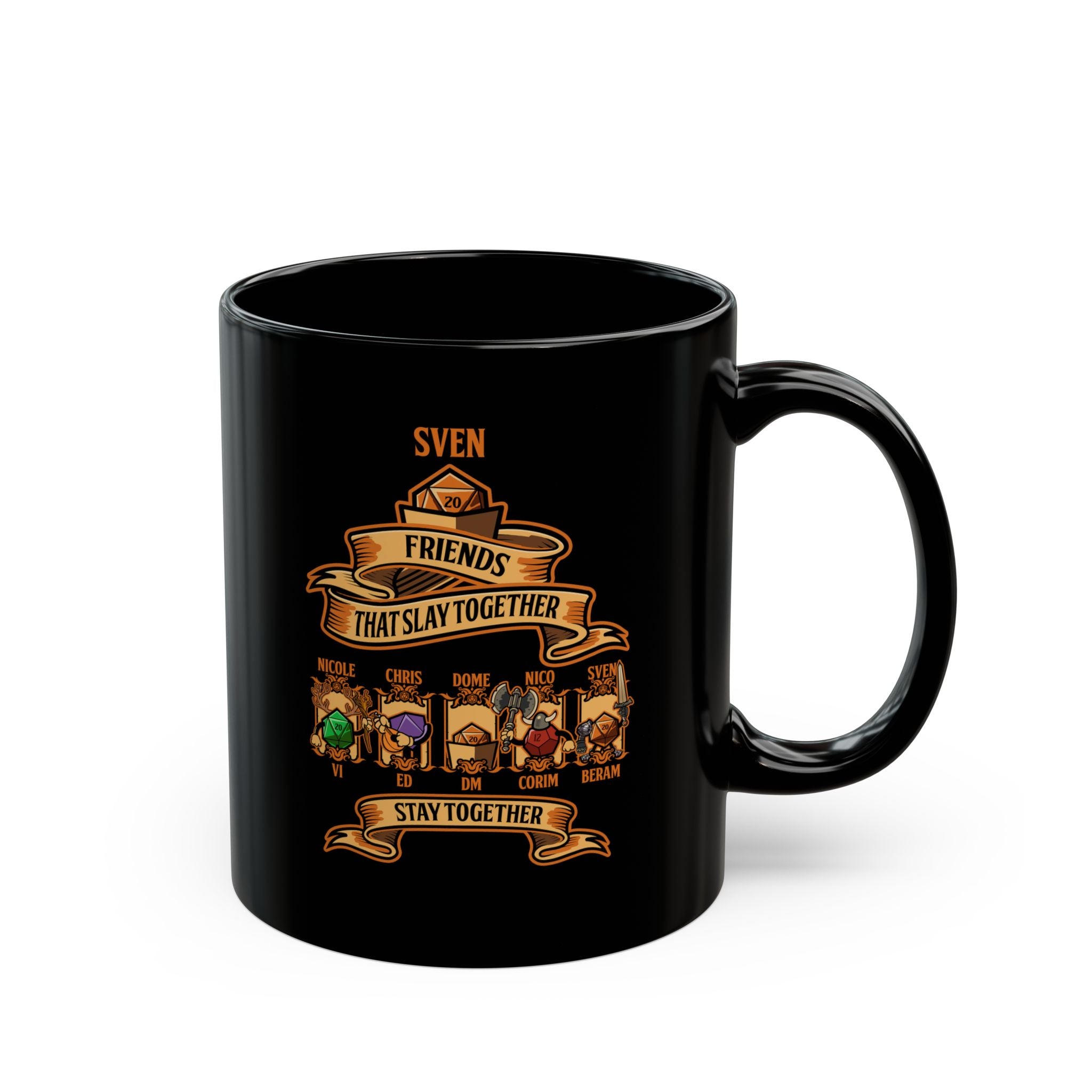 Friends that slay - Skowrton, Sven - Black Mug (11oz, 15oz)