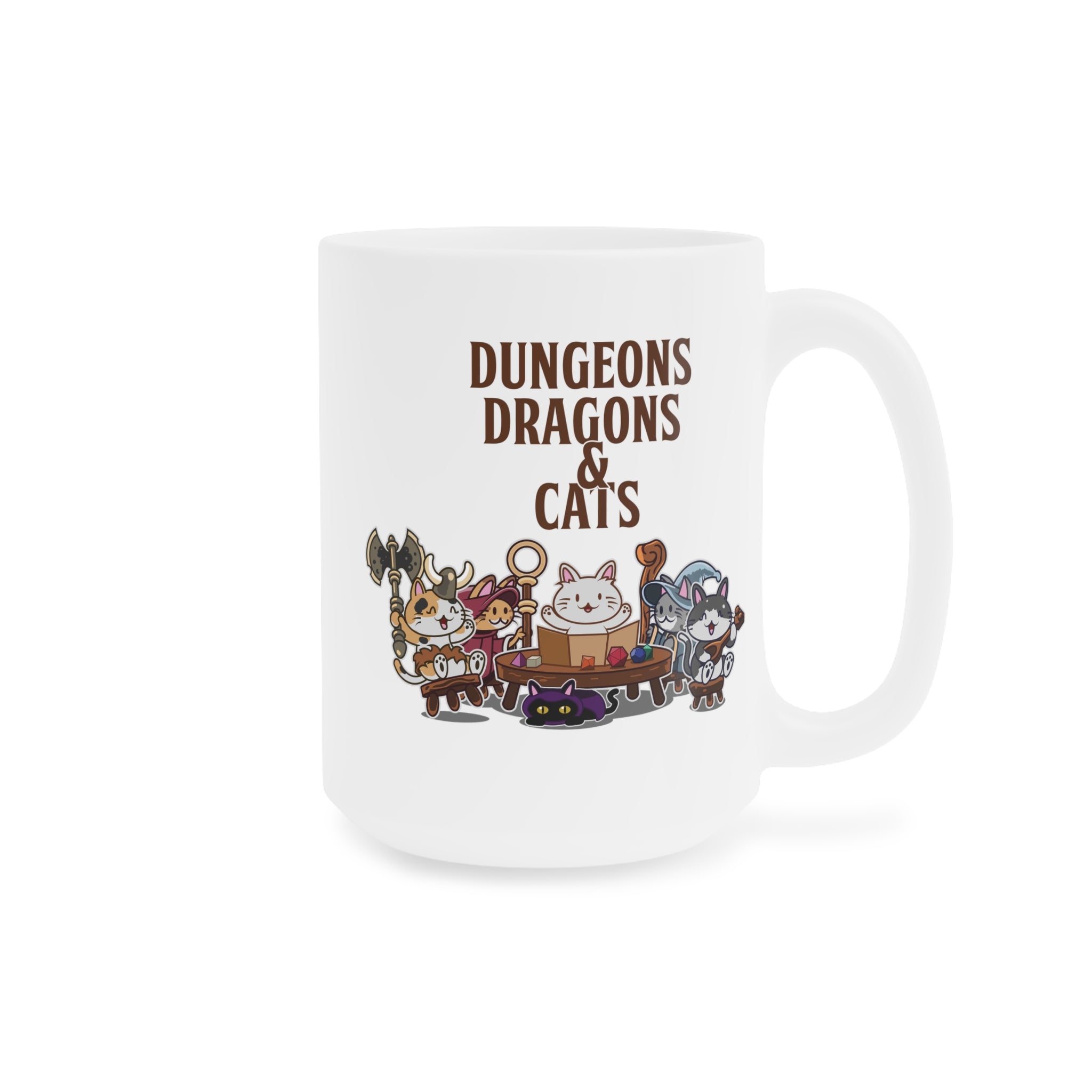Dnd Shirt, Dungeons and Bunnies, cute rabbit roleplaying, tabletop RPG Ceramic Mugs (11oz\15oz)