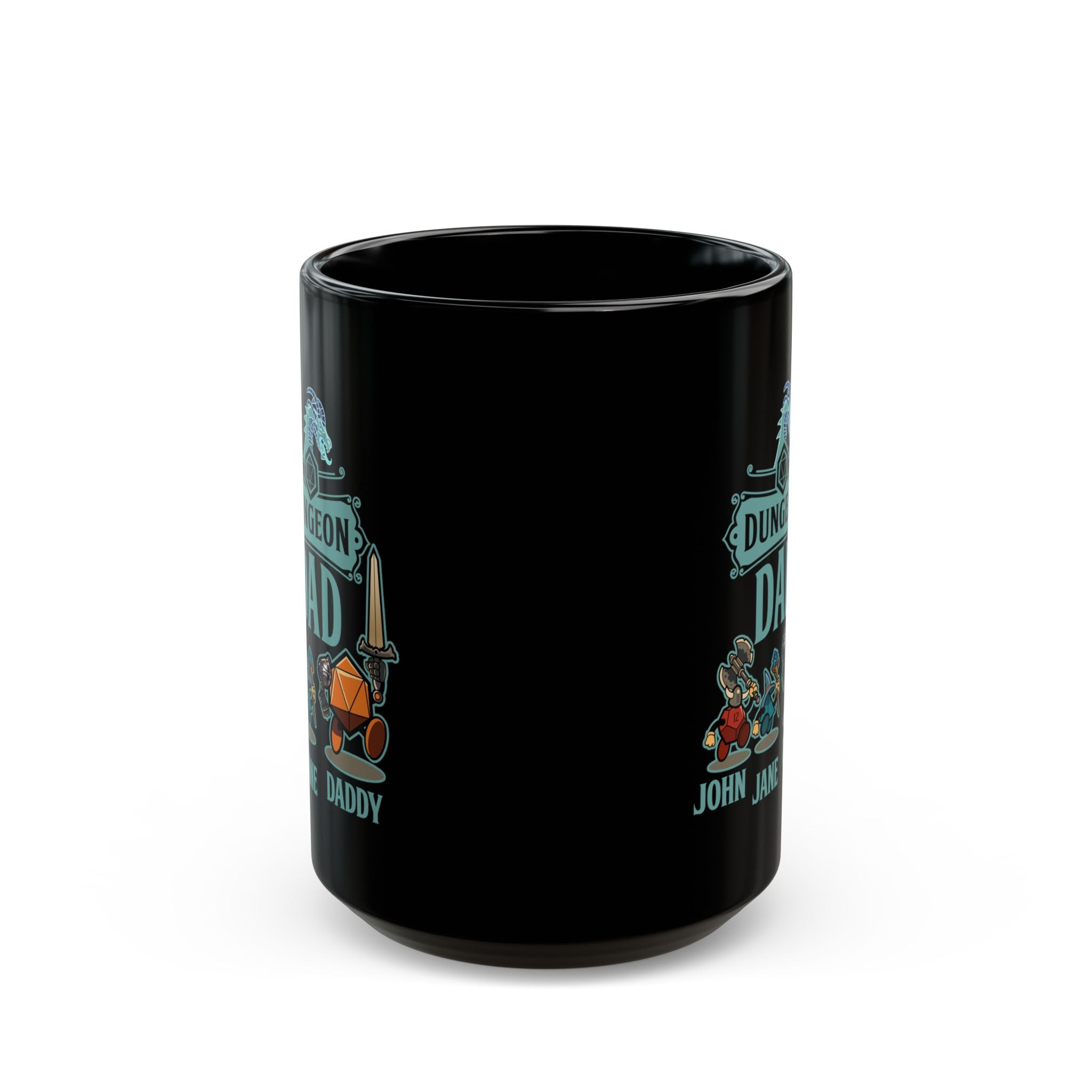 Custom DnD mug. Dungeon Dad, daddy. For Father, Dungeon dragons, Personalize with your name and your kids. Select classes. 11/15 coffee mug