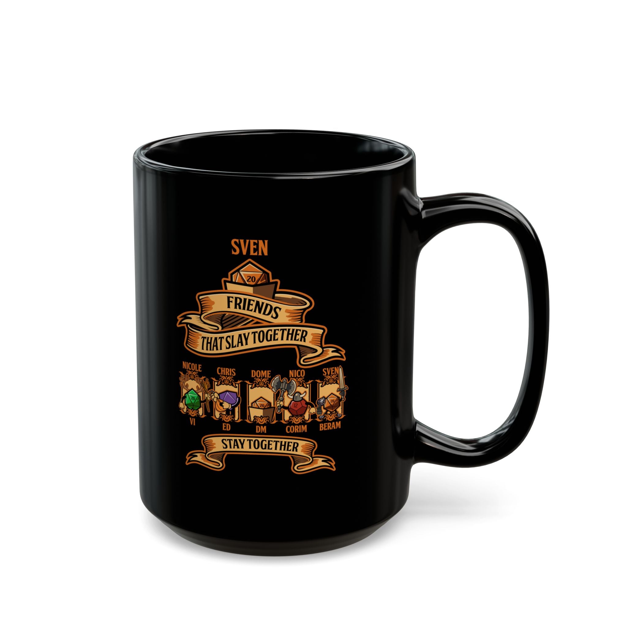 Friends that slay - Skowrton, Sven - Black Mug (11oz, 15oz)