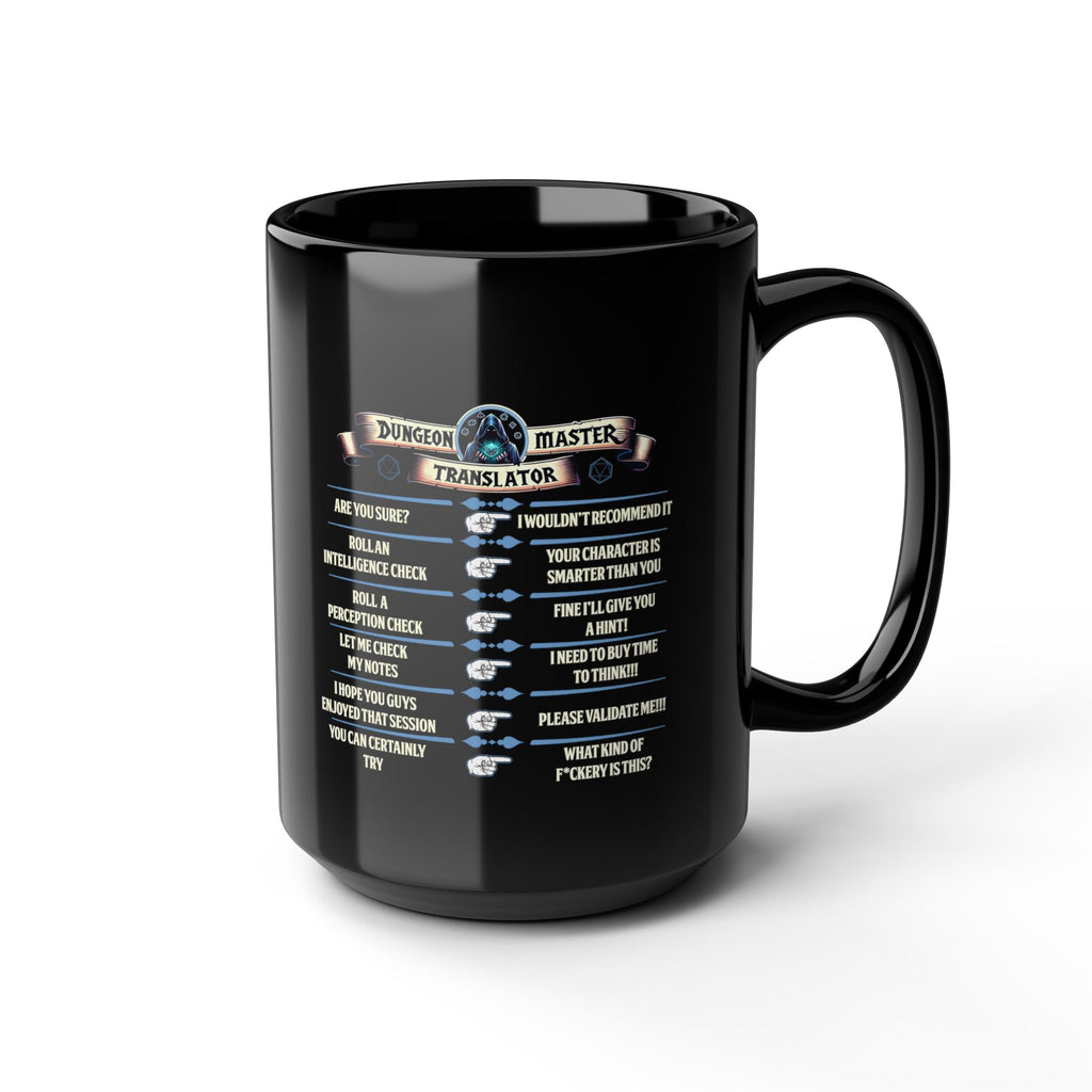 Dungeon Master funny mug. Dnd Mug, Dm translator, RPG game Mug, tabletop games mug. Role playing mug