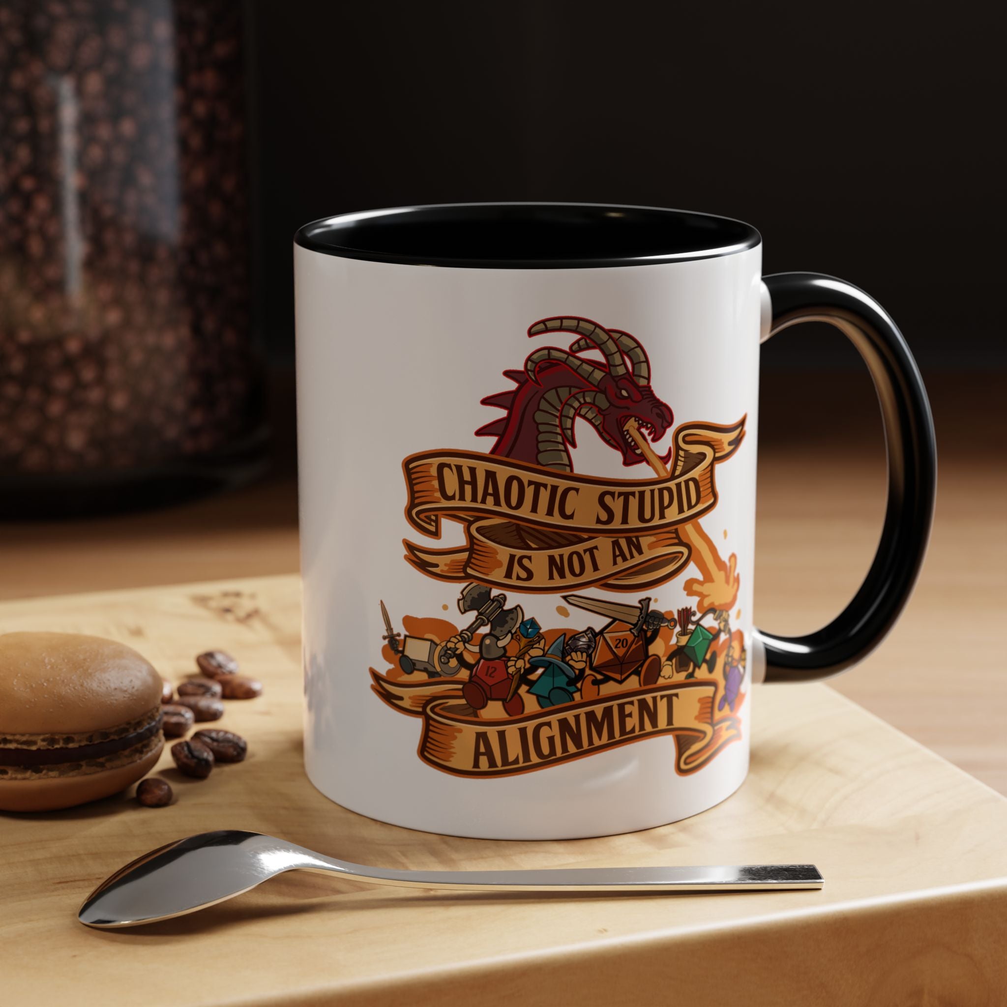 Chaotic Stupid is not an alignment - UK - Accent Coffee Mug (11 oz)