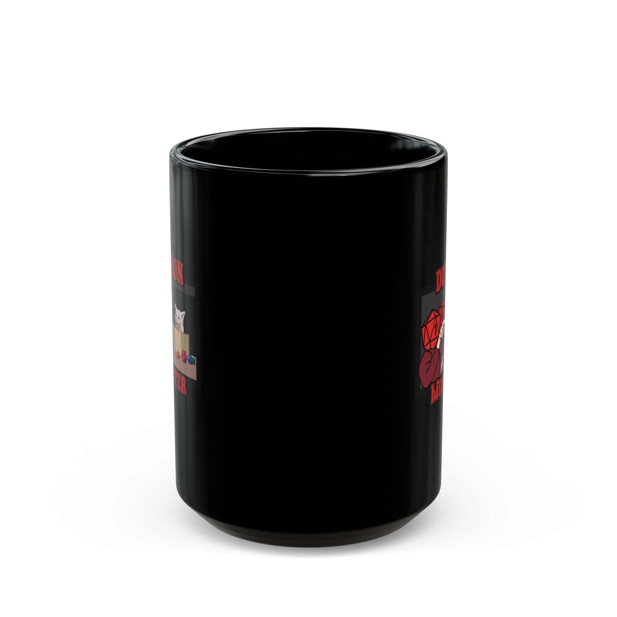 Yelling at Cat mem, Dungeon Meowster. Critical Fail ----- UK Black Mug (11oz, 15oz)