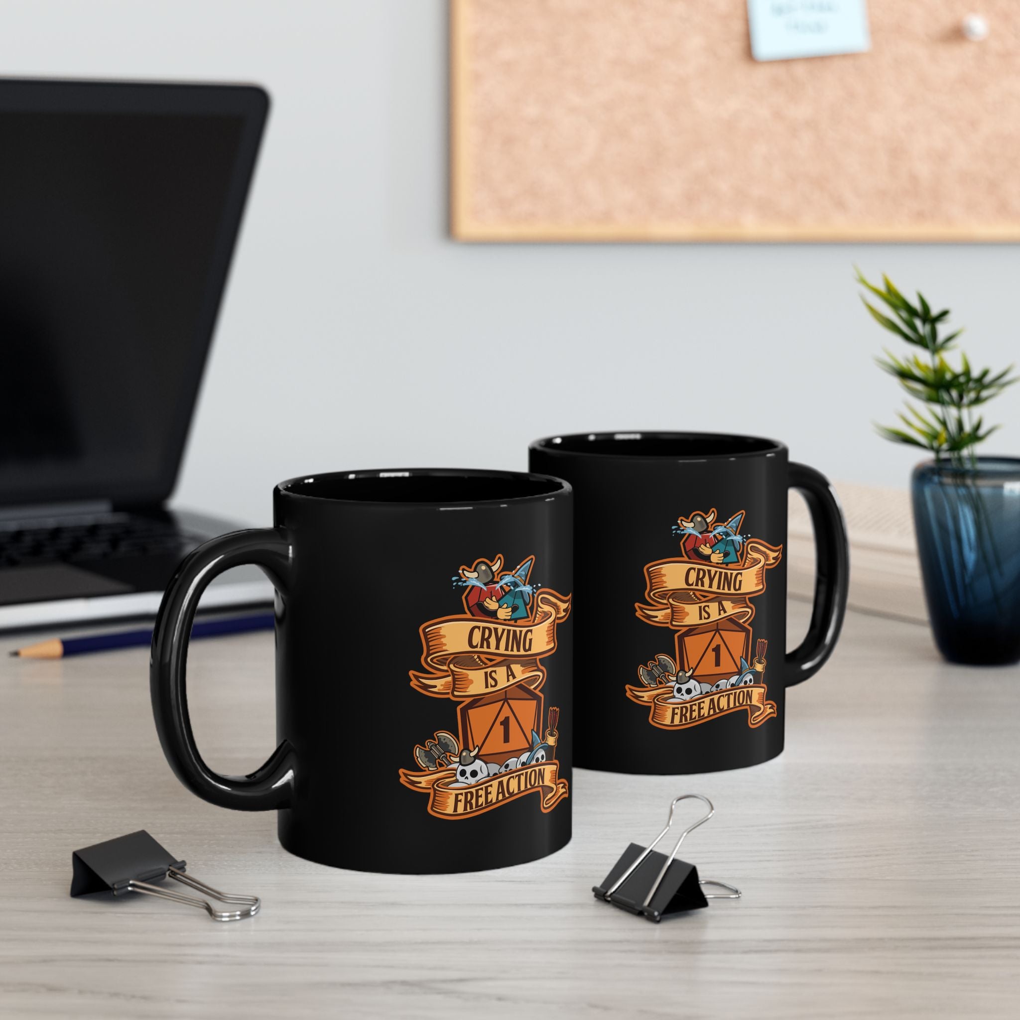 Dnd mug, Crying is a Free action mug. Funny dungeon master gift, role playing RPG mug. 11/15 oz coffee mug.