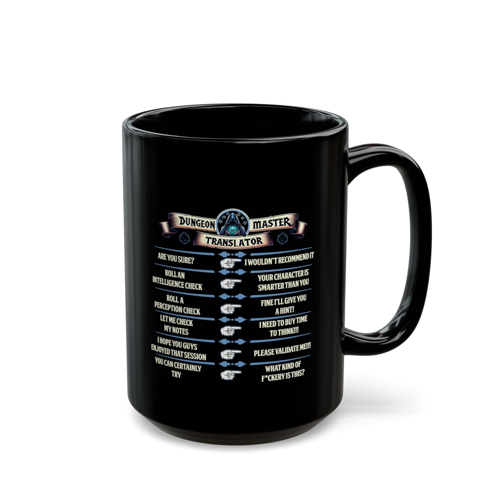 Dungeon Master funny mug. Dnd Mug, Dm translator, RPG game Mug, tabletop games mug. Role playing mug