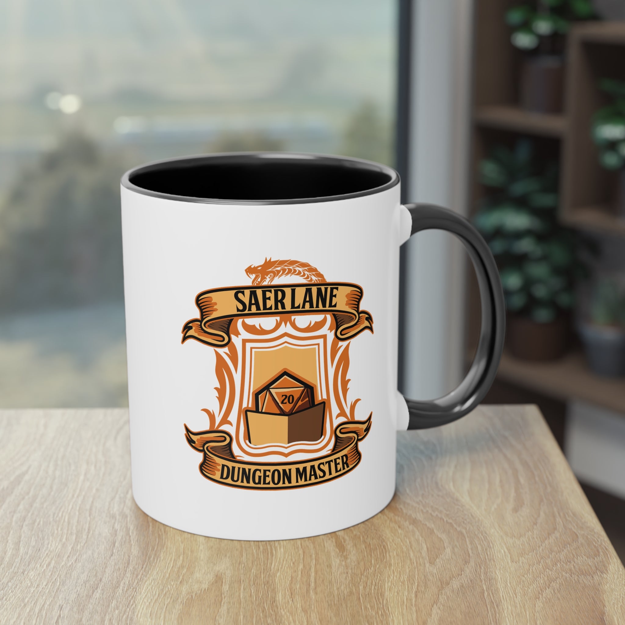 Dungeon Master/Saer Lane Two-Tone Coffee Mug, 11oz