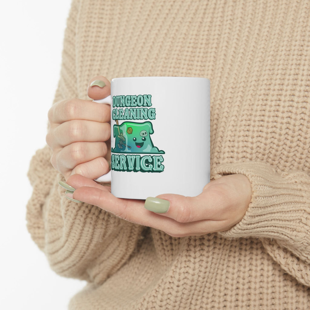 Cute Gelatinous Cube Mug. Dungeon Cleaning Service Dnd Mug. Role playing rpg Mug, funny dungeon dragon Mug.