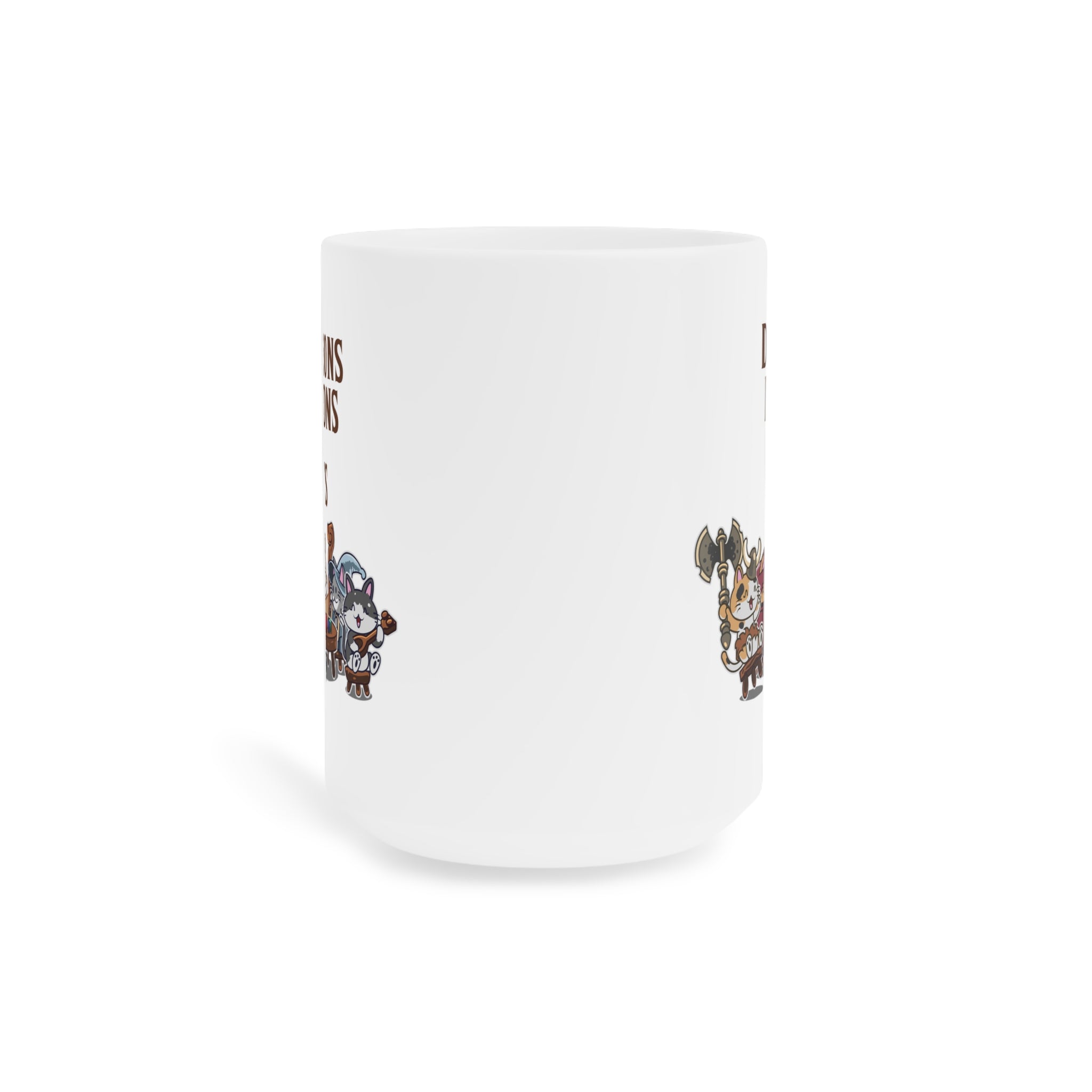 Dnd Shirt, Dungeons and Bunnies, cute rabbit roleplaying, tabletop RPG Ceramic Mugs (11oz\15oz)