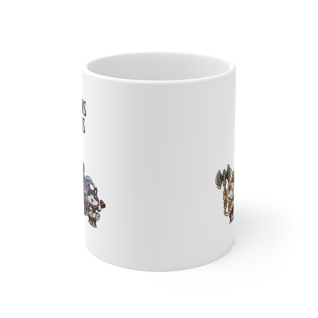 Dnd Shirt, Dungeons and Bunnies, cute rabbit roleplaying, tabletop RPG Ceramic Mugs (11oz\15oz)