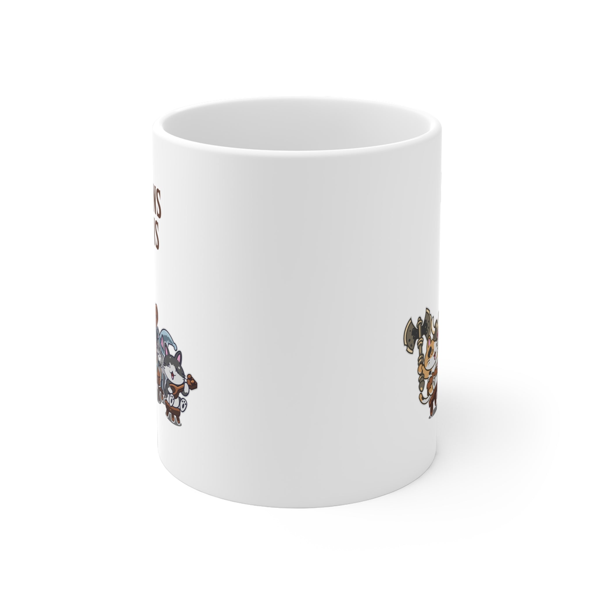 Dnd Shirt, Dungeons and Bunnies, cute rabbit roleplaying, tabletop RPG Ceramic Mugs (11oz\15oz)