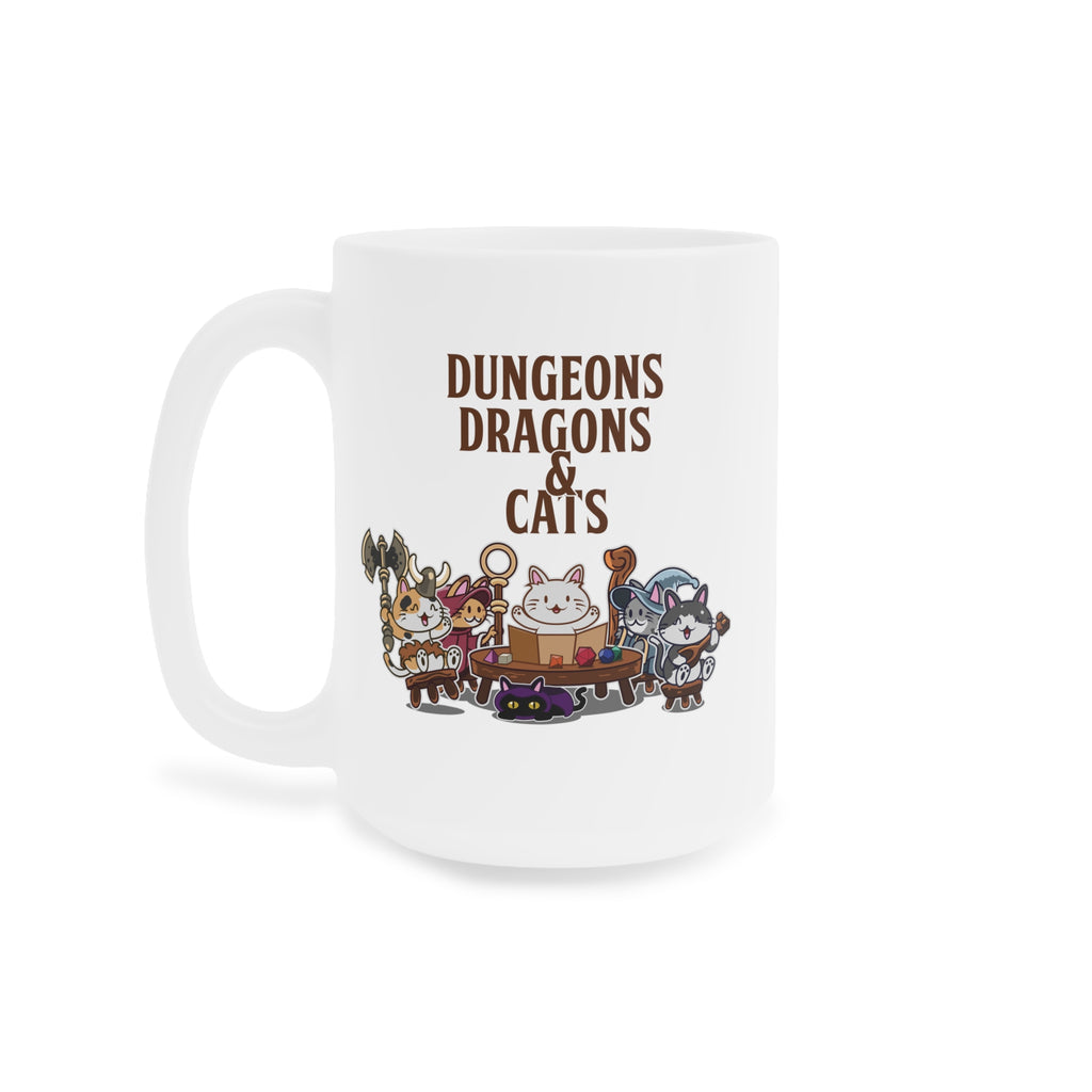 Dnd Shirt, Dungeons and Bunnies, cute rabbit roleplaying, tabletop RPG Ceramic Mugs (11oz\15oz)